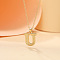 Alloy Textured Initial Pendant Necklaces, Golden, Letter U, 18.31 inch(46.5cm)