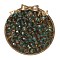 50Pcs 1 Set Glass Beads, Transparent, Round, Faceted, Teal, 9.5~10x9mm, Hole: 1.6mm