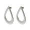 Non-Tarnish 304 Stainless Steel Stud Earring Findings, with Loop, Teardrop, 49x33mm, Hole: 3.5mm, Pin: 10.5x0.5mm