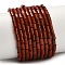 Natural Red Jasper Beads Strands, Column, 5x3mm, Hole: 1mm, about 72pcs/strand, 15.04''(38.2cm)