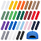 36Pcs 18 Colors Plastic Snapback Strap with 7 Holes, Hat Caps Replacement Fasteners Buckle, Rectangle, Mixed Color, 80x20x4mm, 2pcs/color