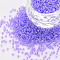 12/0 Imitation Jade Glass Seed Beads, Opaque Colours Luster, Round, Medium Purple, 2x1.5mm, Hole: 1mm, about 40000pcs/Pound