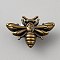 Bees Alloy Brooches, with Iron Pin, Antique Bronze, 17.5x26mm