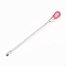 Iron Pigment Stirring Rod Spoon, with Plastic Head, Microblading Tattoo Powder Ink Mixing Stick, Pale Violet Red, 104x2~9.5mm