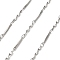 304 Stainless Steel Twisted Bar Link Chains, Soldered, Stainless Steel Color, 12x1x1mm
