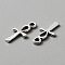Tibetan Style Alloy Pendants, Ankh Cross Charms, Antique Silver, 18x8x1.5mm, Hole: 1.6mm