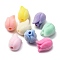 Flocky Resin Beads, Tulip, Mixed Color, 16x12x12mm, Hole: 2.5mm