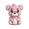 Silicone Beads, Little Bear, Pink, 27.5x22.5x16.5mm, Hole: 2mm