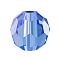 Preciosa® Crystal Beads, Czech Crystal, 451 19 602 Round, 30050 Sapphire, 6mm, Hole: 1.2mm