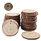 OLYCRAFT 34pcs Natural Wood Slices with Bark 2 Inch Diameter Drilled Hole Unfinished Log Wooden Circles for DIY Crafts Ornaments
