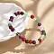 Natural Mixed Wealth Stone Beaded Stretch Bracelets, Round, Beads: 6~6.5mm, Inner Diameter: 2-1/4 inch(5.55cm)