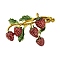 Enamel Pins, Alloy Brooches for Backpack Clothes, Strawberry, 37x55mm