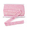 Polyester Yarn Tassel Ribbon, for Curtain Decoration, Costume Accessories, Pink, 1-3/8 inch(35mm), 25m/card