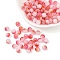 94Pcs Cat Eye Beads, Drawbench Style, Round, Gold Foil, Orange Red, 5.5mm, Hole: 1mm, 47pcs/bag