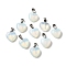 Opalite Pendants, with Platinum Brass Loops, Heart, 18~19x15~15.5x7~10mm, Hole: 6x2.5~3mm