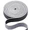 Flat Microfiber Imitation Leather Cord, Garment Accessories, Gray, 12.5x1.5mm, about 2.19 Yards(2m)/Roll