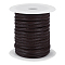 10M Imitation Leather Cord, Round, with Plastic Spools, Coconut Brown, 5mm, about 10.94 Yards(10m)/Set