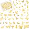 84Pcs 14 Style Alloy Cabochons, for DIY Crystal Epoxy Resin Material Filling, Animal, Golden, 6pcs/style