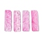 Baking Paint Glass Pendants, Rectangle, Hot Pink, 30x9x5.5mm, Hole: 1mm
