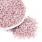 Picasso Glass Seed Beads, Rondelle, Round Hole, Lavender Blush, 2.5x1.5mm, Hole: 1.2~1.4mm, about 30000pcs/pound