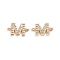 Brass Micro Pave Cubic Zirconia Letter Links, for Personalized Name Necklace Making Connectors, Long-Lasting Plated, Letter, Clear, Real 18K Gold Plated, Letter.M, 7x13x2.8mm, Hole: 1.2mm