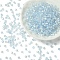 70G Transparent Spray Painted Glass Beads, Cone, AB Color Plated, Faceted,, Light Sky Blue, 4~4.5x3.5mm, Hole: 1.4~1.6mm