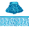 10M Paillette Tassel Ribbon Trim, Clothes Accessories, Cyan, 6-1/2~6-3/4 inch(165~170mm), about 10.94 Yards(10m)/pc