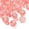 Transparent Resin with Paillette Beads, Round, Light Coral, 16mm, Hole: 2mm