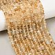 Нити из нагретых натуральных цитриновых бусин&nbsp;G-B175-B01-4x6mm-1