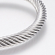 Bracelets manchettes bracelets jonc avec boule en 304 acier inoxydable BJEW-H570-10GP-3
