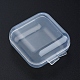 プラスチックビーズ収納ケース  長方形  透明  4x3.45x1.8cm CON-N012-02-1