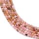 Нити бусин из натурального перуанского розового опала&nbsp;G-F798-A01-01B-4