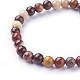 Bracelets extensibles de perles en mokaite naturel BJEW-F380-01-A17-3