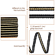 ムカデ編みポリエステルレーストリム  カーテンアクセサリー  ブラック  3/4インチ（20mm）  約12.58ヤード（11.5m）/カード OCOR-WH0092-02B-3