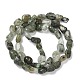Нити бусин из натурального зеленого рутилированного кварца G-O-186-B-12A-4