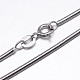 Sterling Silver Snake Chain Necklaces NJEW-M153-19E-18-1