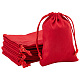 Delorigin ベルベット布巾着バッグ 12 個  ジュエリーバッグ  クリスマスパーティーウェディングキャンディギフトバッグ  長方形  ファイヤーブリック  12x9cm TP-DR0001-01C-01-1