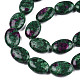Flat Oval Synthetic Ruby in Zoisite Stone Beads Strands G-S113-29-3