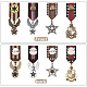 Ahandmaker 4 個コスチューム軍事バッジメダル  4 スタイル合金メダルブローチピン  軍の英雄の戦闘メダルのブローチ  シールドイーグルとスター海軍軍事バッジ女性男性コートジャケット制服衣装 FIND-GA0002-86-4