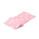 長方形のクラフト紙袋  ハンドルなし  ギフトバッグ  水玉模様  ピンク  9.1x5.8x17.9cm CARB-K002-03A-08-3