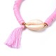 Bracelets élastiques faits à la main de perles heishi en pâte polymère BJEW-JB04250-M-3
