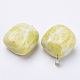 Colgantes naturales de jaspe amarillo mostaza G-S282-12-1