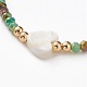 Bracelets extensibles en perles de verre rondelles à facettes BJEW-JB05793-3