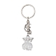 Брелок из стекла и сплава в тибетском стиле KEYC-MZ00037-10-2