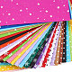 Benecreat 30 Packungen 12 x 12 cm (30 cm x 30 cm) DIY Polyester gemustert Filz Stoff Quadrate Blätter verschiedene Farben für Chrisismas Handwerk DIY-BC0005-01-1