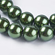 Chapelets de perles en verre nacré HY14mm68-3