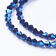 Electroplate Glass Beads Strands EGLA-J026-3mm-F18-2
