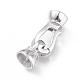 Platinum Plated Sterling Silver Rhinestone Watch Band Clasps STER-N014-14-3