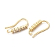 Brass Micro Pave Clear Cubic Zirconia Earring Hooks ZIRC-Q201-09G-2