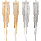 Beebeecraft 6 pièces 2 couleurs chaînes à billes en laiton gland gros pendentifs KK-BBC0007-49-1